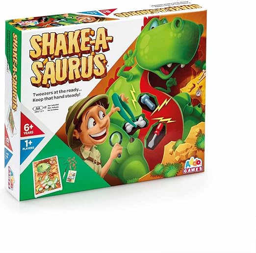 Shake-A-Saurus Dinosaur Board Game for 6 Players, Ages 12+, Family Board Game, Games for Kids & Family