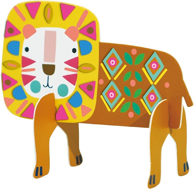 Avenir Stick 'N Play Series - Safari Animals | 200+ Reusable Stickers for Endless Fun! Create Play Scenes with 8 Illustrated Theme Cards, Make Your Own Animal Figures | For Kids 3+ - Marah Kids