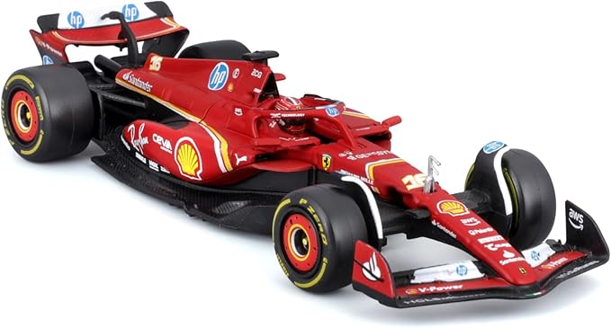 Bburago 1:43 Ferrari Formula (without helmet & plastic stand) - SF-24 (MIAMI GP)- #16 Charles Leclerc