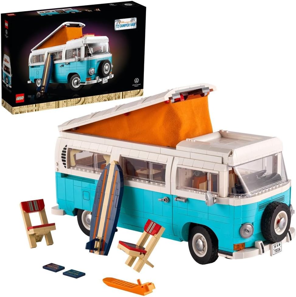 Lego Icons Volkswagen T2 Camper Van 10279 Building Kit (2,207 Pieces) - Marah Kids