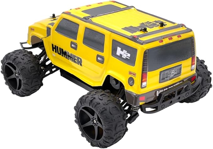 D - power - 1:10 Yellow HUMMER H2 RC Car – 2.4GHz Remote Control Truck, 7.4V USB Rechargeable Battery, Off - Road SUV for Kids Ages 6+ - Marah Kids