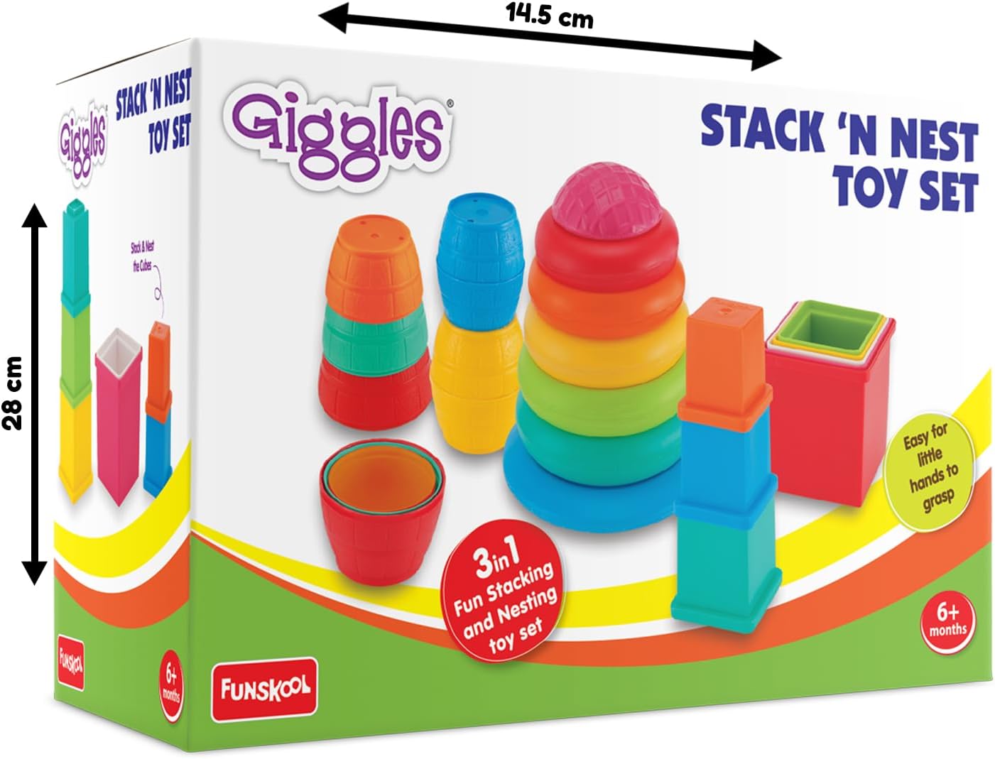 Funskool - LINK STACK & NEST TOY SET - Marah Kids