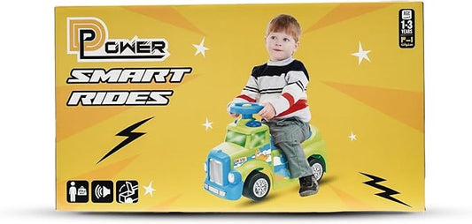 My First Foot to Floor Dino – Multicolour | Toddler Walker Foot to Floor Slider | Hidden Storage Space, Moveable Steering Wheel & Squeaky Horn | Pre - School & Nursery Walking Aid | Ages 1+ - Marah Kids