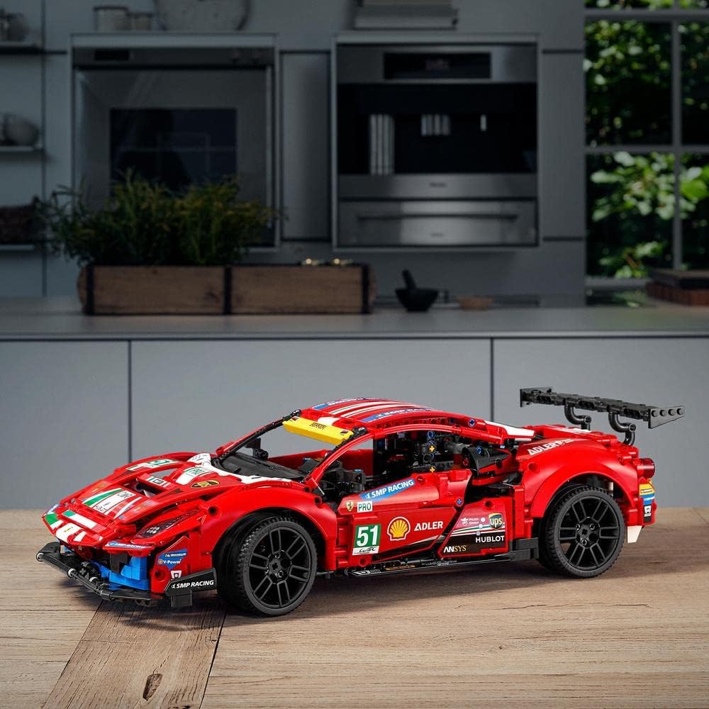Lego 42125 Technic Ferrari 488 Gte Af Corse 51 Super Sports Car - Marah Kids