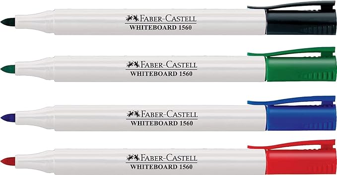 FABER - CASTELL WHITEBOARD MARKER CHISEL WALLET OF 4PC - Marah Kids