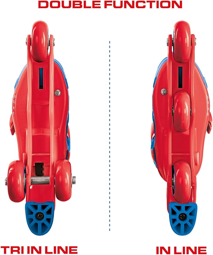 Mondo Roller Spiderman Tri Inline Skates Adjustable 29 - 32 - Marah Kids