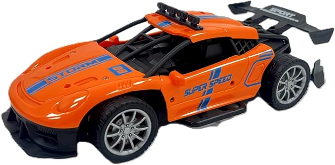 D - Power 1:20 R/C 4WD 27Mhz Racing Car Rechargeable Remote Control – Orange | ages 6+ up - Marah Kids