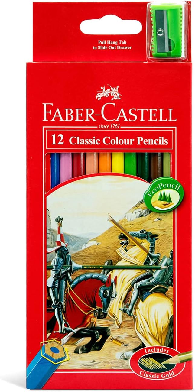 FABER - CASTELL CLASSIC COLOUR PENCILS 12 COLOUR - Marah Kids