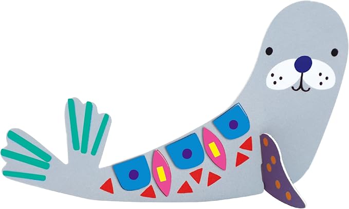 Avenir Stick 'N Play Series - Polar & Sea Animals | 200+ Reusable Stickers for Endless Fun! Create Play Scenes with 8 Illustrated Theme Cards, Make Your Own Animal Figures | For Kids 3+ - Marah Kids