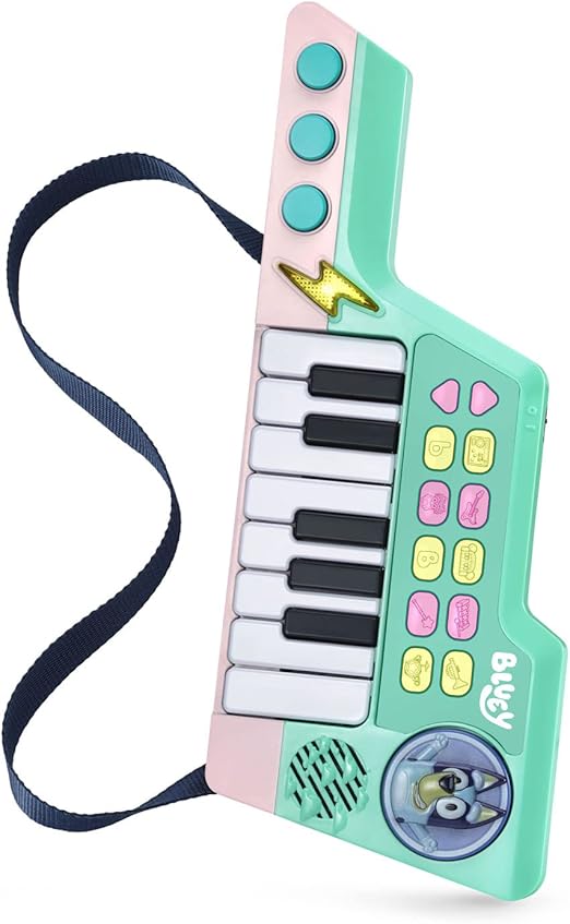 Vtech - Bluey Bluey's Keytar Toy (Green) | It has 5 Instrument Sounds, Phrases, Sound Effects & Melodies, Interactive Musical Toy | Ideal gift for Kids 3, 4, 5+ Years - Marah Kids