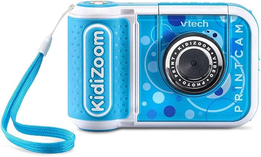 VTech - KidiZoom PrintCam | Digital Camera For Children | Electronic Toy Camera, Click & Print | Photos & Video For Kids Aged 3, 4, 5, 6, 7, 9 Years Old - Blue - Marah Kids