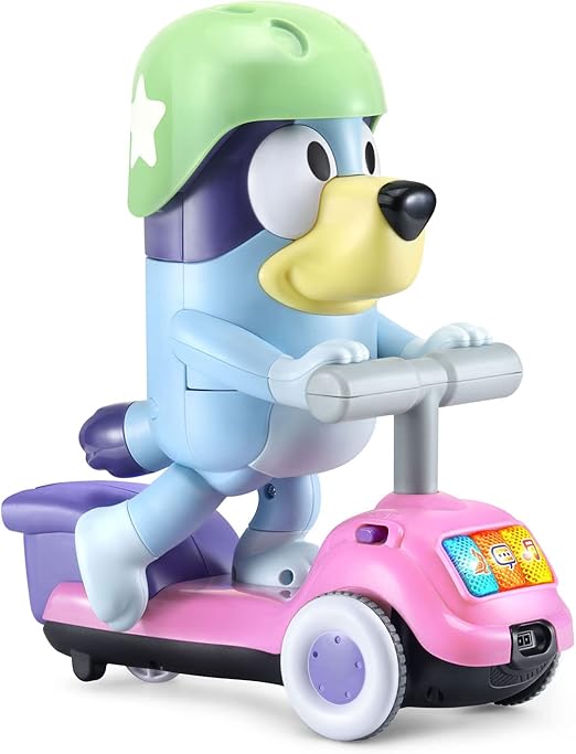 Vtech Bluey Scooter Time Bluey (Blue) | | Grab your helmet—it’s time to play and explore with Scooter Time Bluey | Interactive Toddler Toy with Music, Sounds and Phrases from the TV show, Educational Learning | Ideal Gift for Kids 3, 4, 5 + Years - Marah Kids
