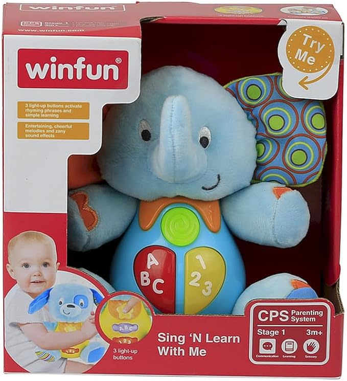 Winfun - Sing - With - Me Rattle - Elephant - Marah Kids