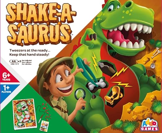 Shake-A-Saurus Dinosaur Board Game for 6 Players, Ages 12+, Family Board Game, Games for Kids & Family