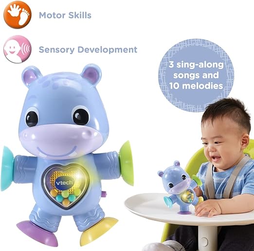 Vtech - Stick & Twist Hippo | Hippopotamus, Interactive & Developmental Toy with Sounds and Music | For Boys & Girls, Suitable for Ages 3 Months+ - Marah Kids
