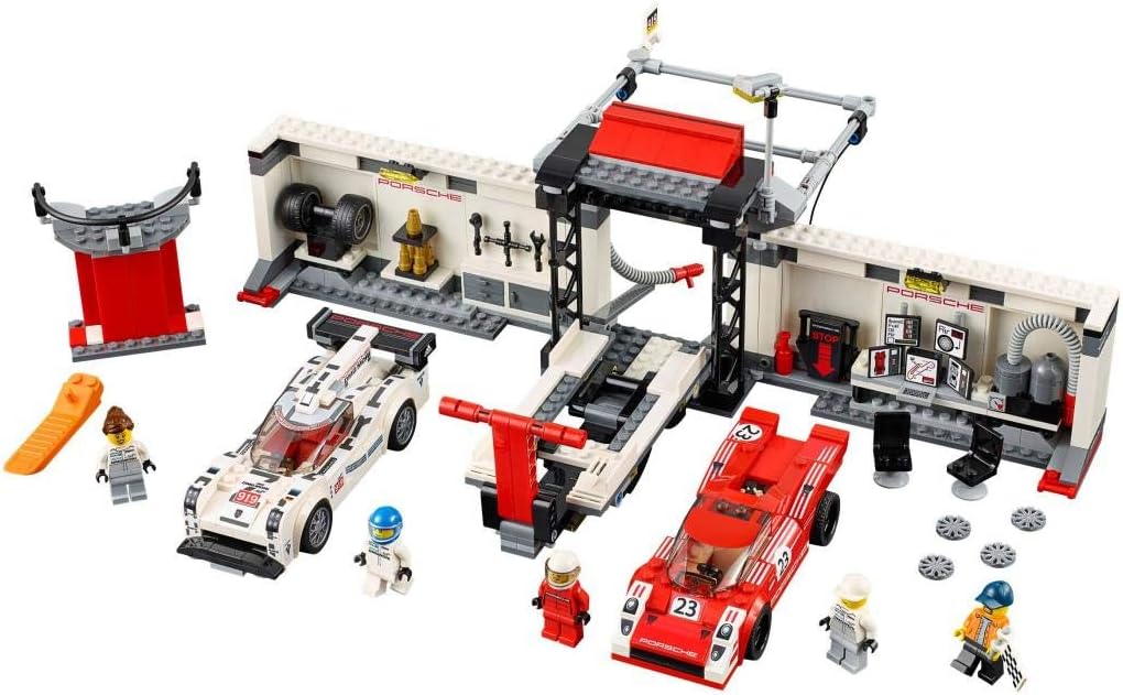 Lego Porsche 919 Hybrid and 917K Pit Lane
