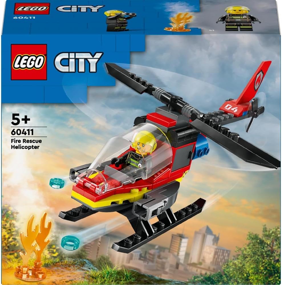 LEGO City Fire Rescue Helicopter Toy 60411