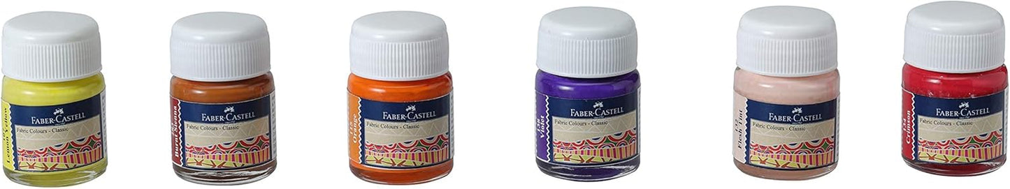 FABER - CASTELL FABRIC PAINT COLORS 12X10ML - Marah Kids