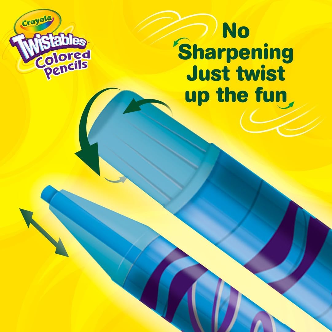 Crayola Twistables® Colored Pencils & Paper, 65 Piece Set - Marah Kids