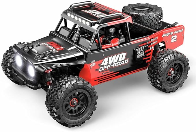 MJX - HYPER GO 1/14 Brushless High - Speed RC Car Vehicle Models 60 - 75km/h 3SBattery | 2.4Ghz Off - Road RC Truck | Front and Rear Bone dog shaft is Metal Version | various terrain 4 WHEEL DRIVE |Suitable Ages 14+ (Multicolour) - Marah Kids