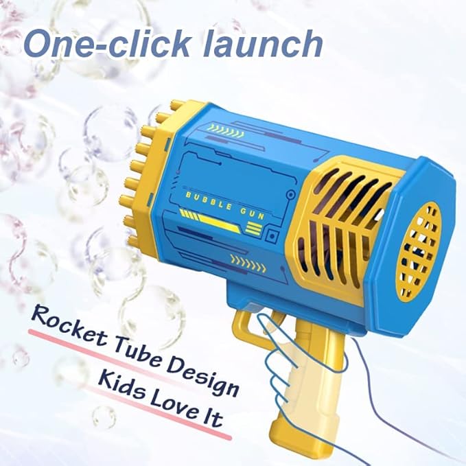 Sam Toys - Rechargeable 69 - Hole Bubble Gun with Light - Marah Kids