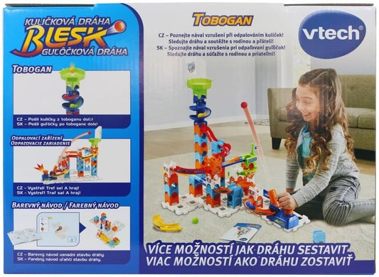 Vtech - Marble Rush Spiral City | Construction Toys For Kids With 5 Marbles And 62 Building Pieces, Electronic Track Set For Boys And Girls, Color - Coded Building Toy With Music And Sound, 4 Years+ - Marah Kids