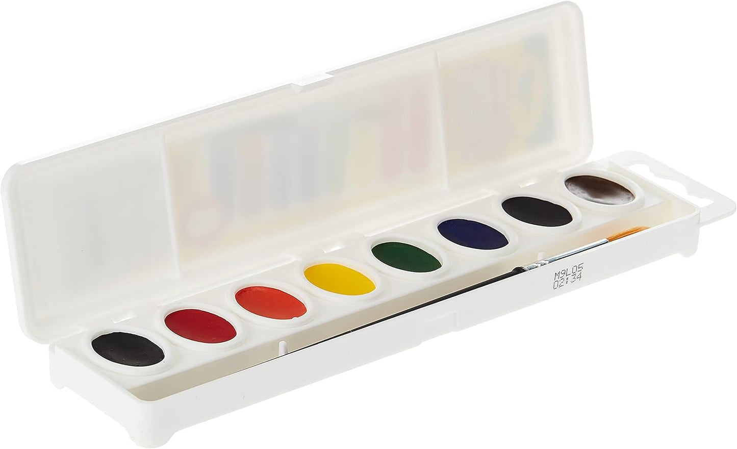 Crayola - 8 Semi - moist Oval Watercolor Pans, 1 Taklon Brush - Marah Kids