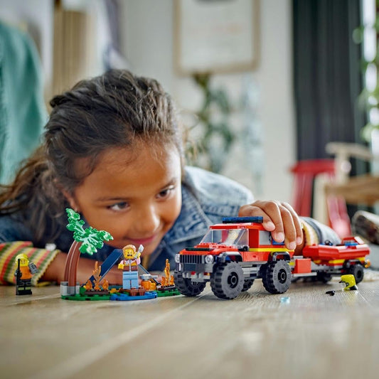 Lego City 4X4 Fire Engine With Rescue Boat 60412 - Marah Kids