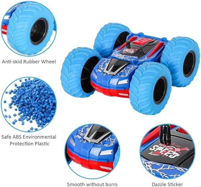 D - Power - Double - Sided Friction - Powered Monster Truck | Durable ABS, No Batteries Required – Green | Age 3+ - Marah Kids