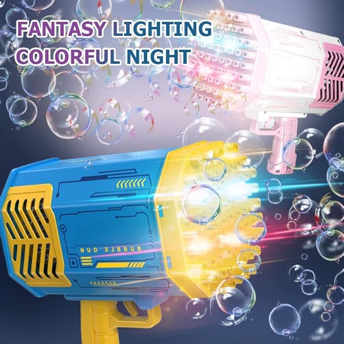 Sam Toys - Rechargeable 69 - Hole Bubble Gun with Light - Marah Kids