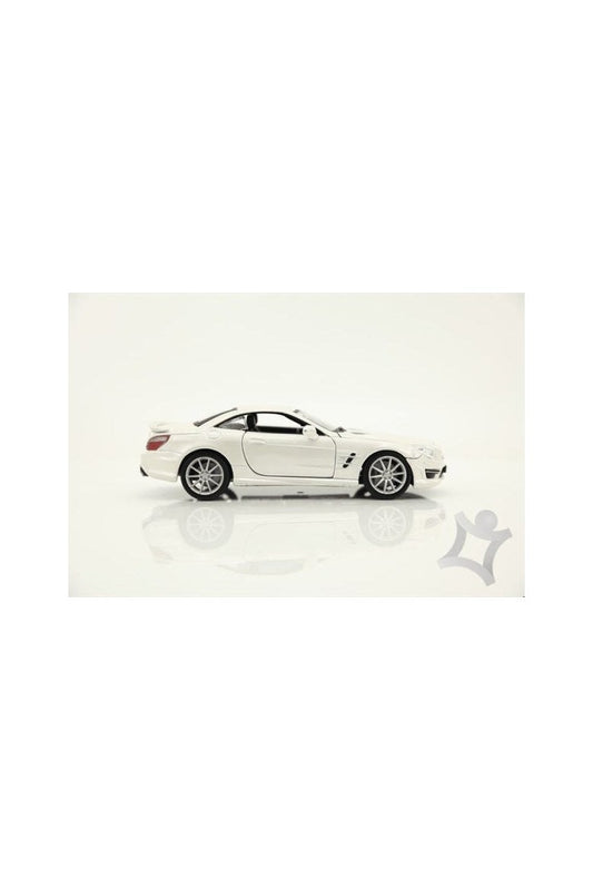 Bburago 1:24 Plus Mercedes - Benz SL 65 AMG Metallic White Diecast Model - Marah Kids