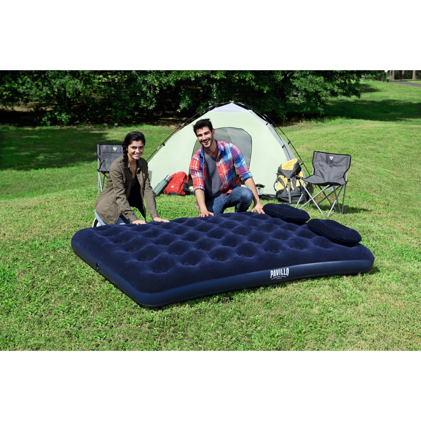 Bway Airbed Outdr 4In1 Queen 203X152X22