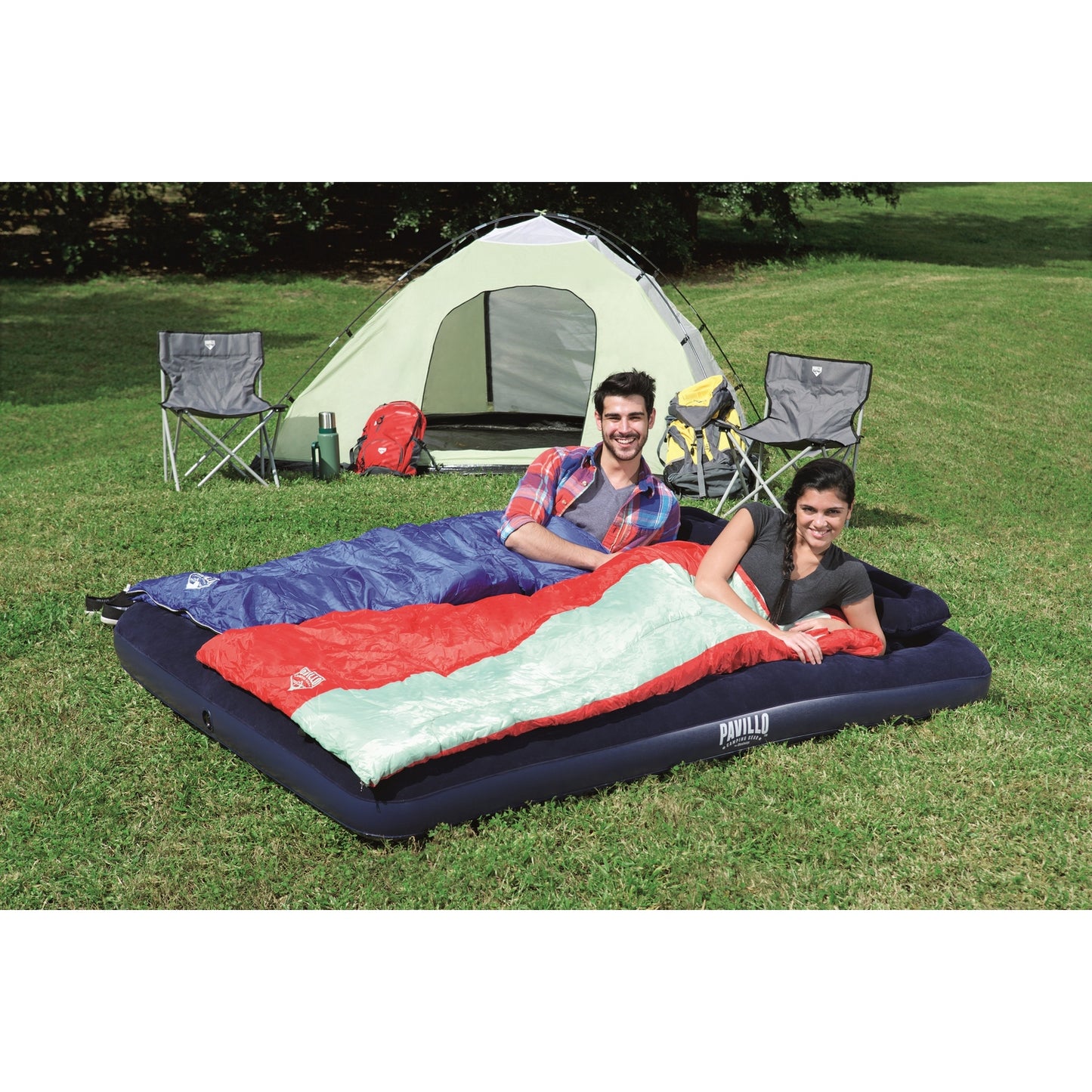 Bway Airbed Outdr 4In1 Queen 203X152X22