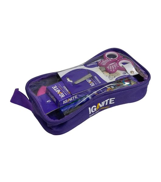 IGNITE - Little Minds Craft Kit | is designed to inspire creativity and artistic expression in young children | Classic HB Pencil 12 pack, Sharpener, Duo two Tip Felt Pen 6 color, Ruler | Ages 3+ - Marah Kids