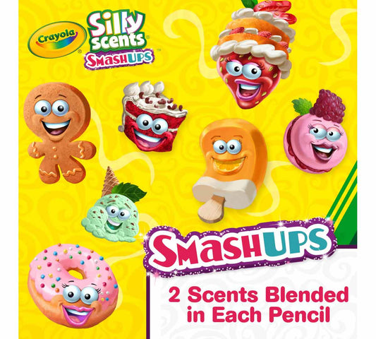 Crayola 12 Ct Silly Scents Smash Ups Colored Pencils - Marah Kids