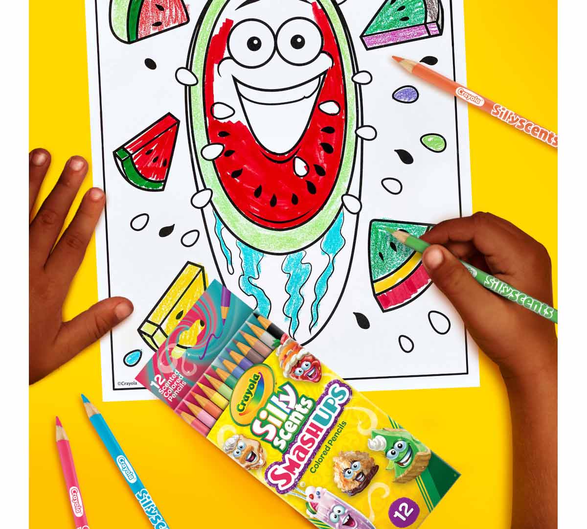 Crayola 12 Ct Silly Scents Smash Ups Colored Pencils - Marah Kids