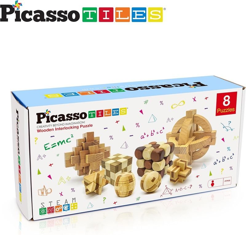 Picasso Magnetic Wooden Interlocking Puzzle 8 - pieces - Marah Kids