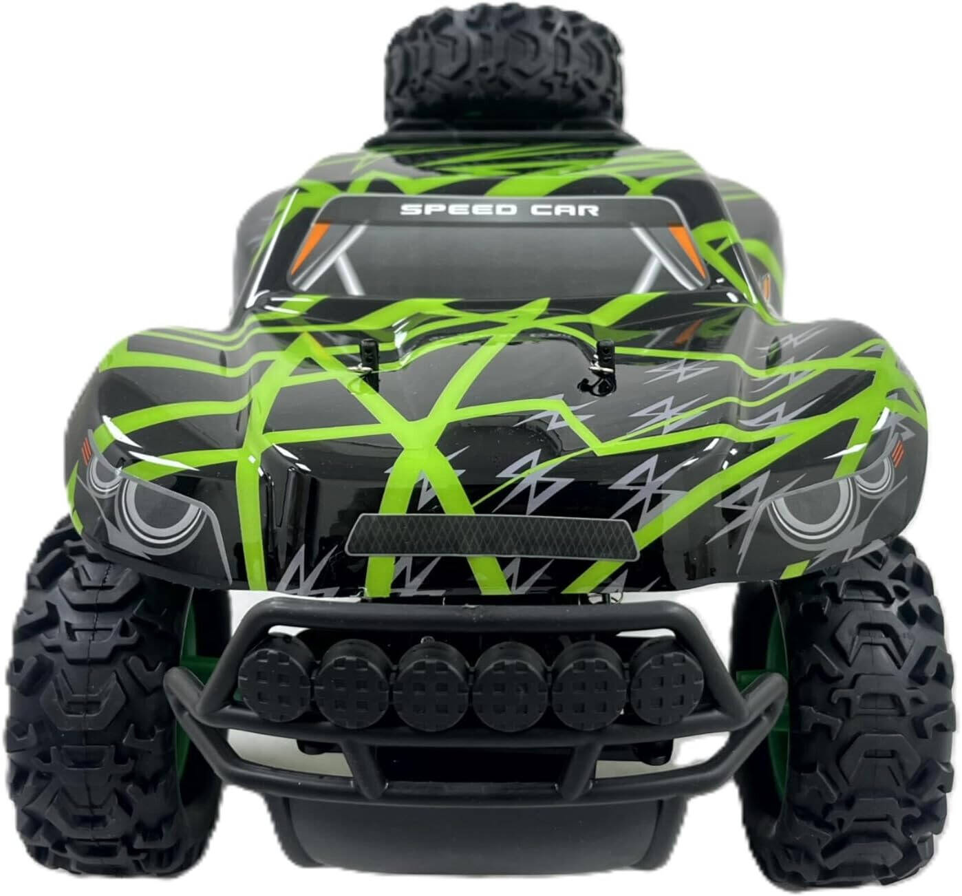 D - Power 1:10 R/C 2.4G Sand Monster Car with USB Cable Remote Controller – Green | Extreme Flex Suspension | Ages 6+ up - Marah Kids