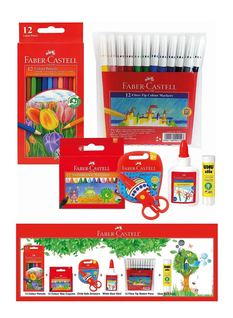 FABER-CASTELL SCHOOL STATIONERY KIT - FCZPR-2