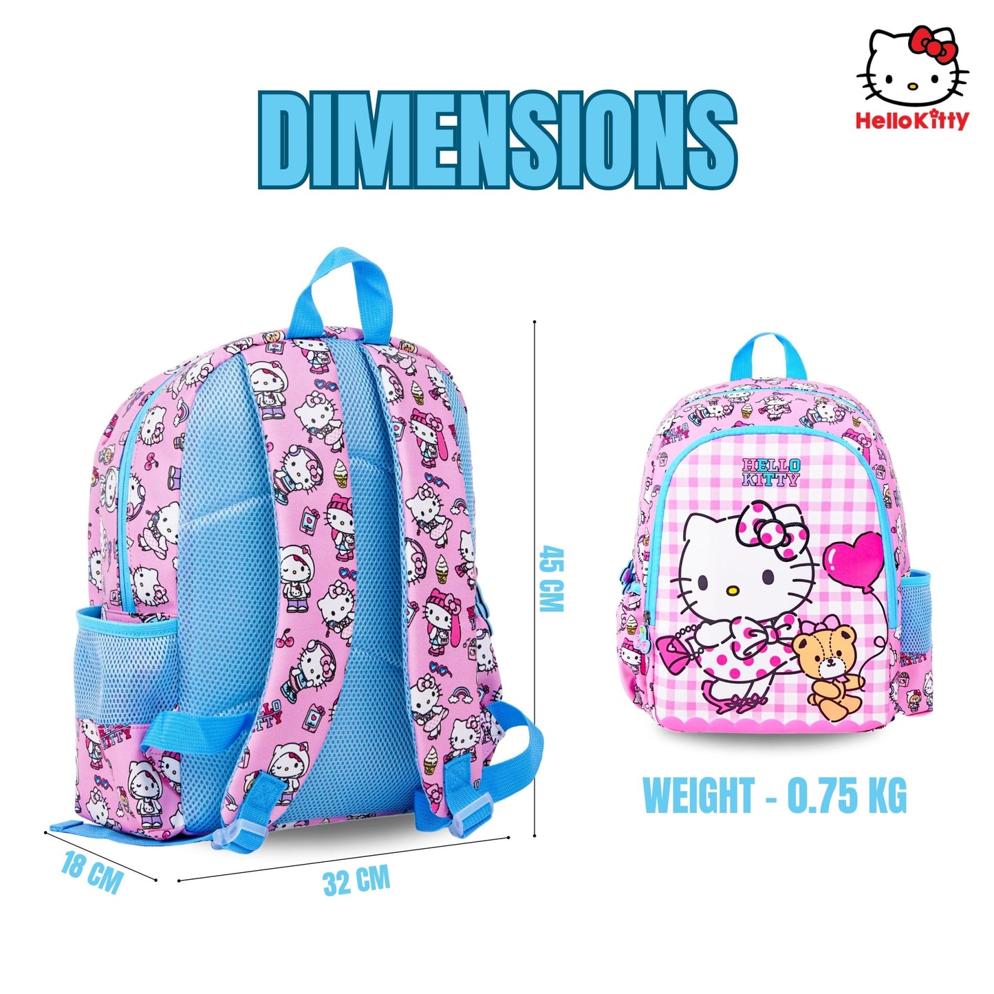 Sanrio Hello kitty Kawaii Kitty Backpack 14" - Marah Kids