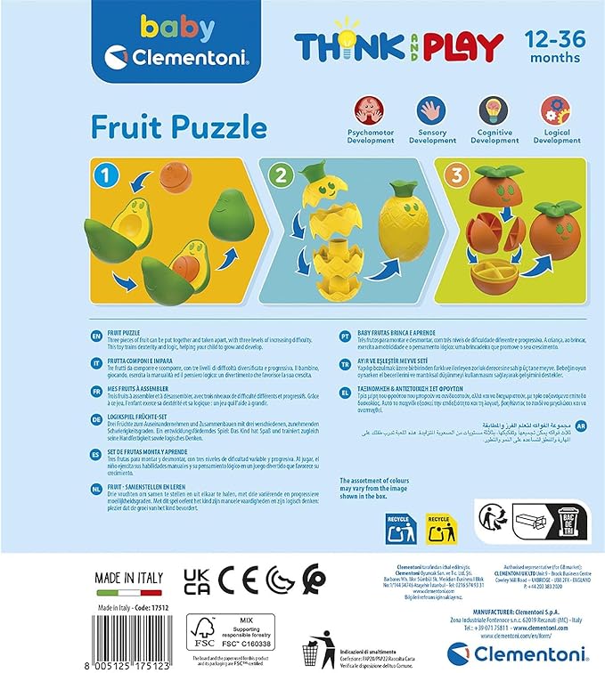 CLEMENTONI CLEMENTONITONI BABY FRUIT PUZZLE - Marah Kids