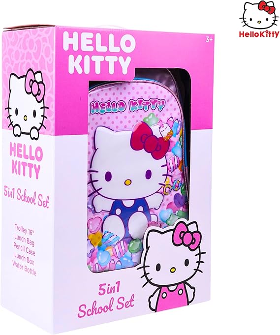 SANRIO HELLO KITTY KITTEN CANDY 5IN1 TROLLEY BOX SET 16" - Marah Kids