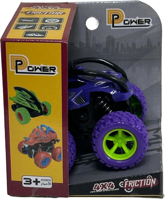D - Power - Friction Inertia Off - Road Car - Purple | Roll Over Stunt Car, No Batteries, Perfect Kids Gift | 3+ - Marah Kids