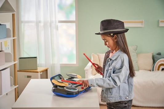 Vtech - KIDI DJ DRUMS Light up kit with Bluetooth® and Audio Port - Multicolour | Kidi drum create your own music | Suitable for ages 5 + up - Marah Kids