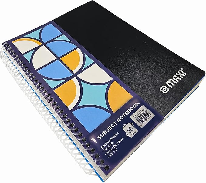 Maxi Spiral Pp 1 Subject Notebook 11"X8.5" 80Sh - Marah Kids