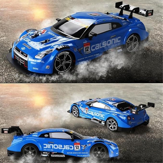 D - power - 1:16 Nissan GT - R (R35) GT500 RC Car – 2.4GHz Remote Control, Rechargeable Battery, Official Race Car Design, for Kids Ages 6+ - Marah Kids
