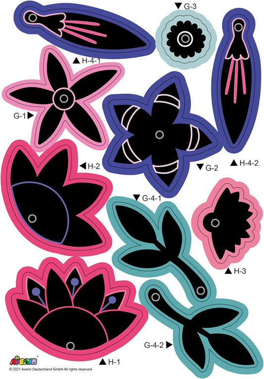 Avenir Scratch Bouquet Kit – Flower | Themed Fun! Create Personalized Bouquets with Scratch Sheets, Wrapping Paper, and Ribbon | Step - by - Step Instructions for Kids 3+ - Marah Kids