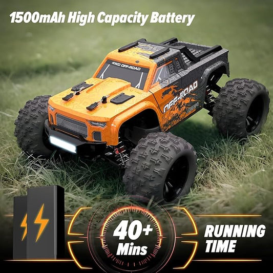 MJX - HYPER GO 1:16 2.4G 4Wd Mew4 Brushless Rc Hobby Truck | 39kmh fast Rc Trucks | Suitable Ages 14+ (Multicolour) - Marah Kids