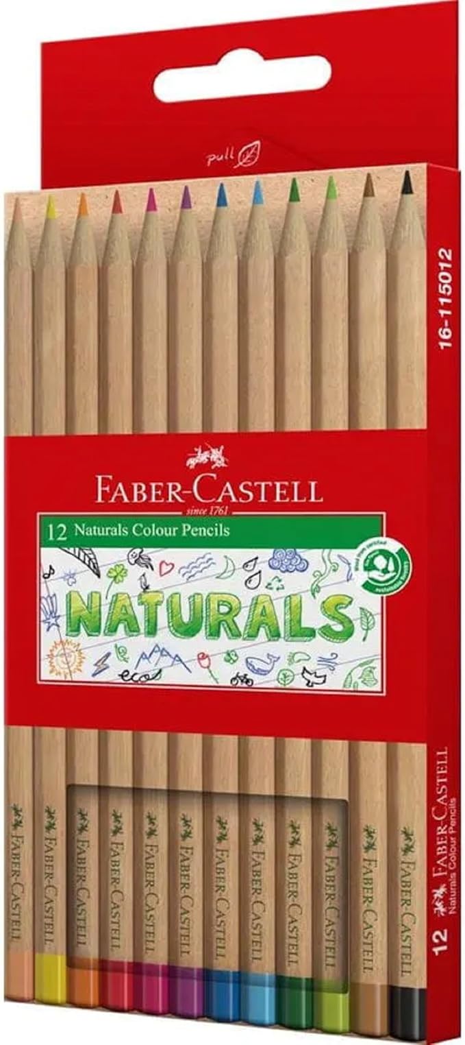 FABER - CASTELL NATURALS COLOUR PENCILS 12 COLOUR - Marah Kids