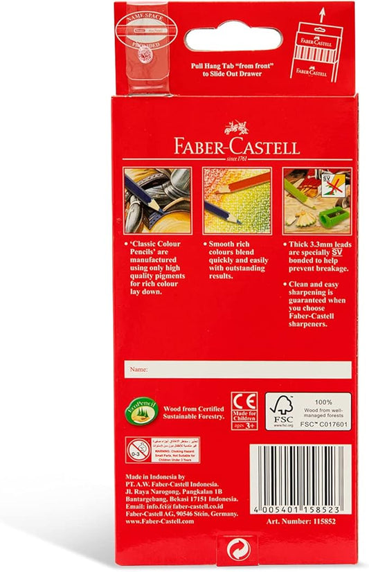 FABER - CASTELL CLASSIC COLOUR PENCILS 12 COLOUR - Marah Kids